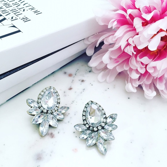 Erica Rose Jewelry - 🆑 "Kate" Earrings || Clear Crystal Statement